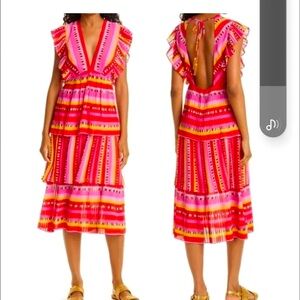 FARM Rio Lucy Dress Size L NWT Beautiful, vibrant colored dress, open back